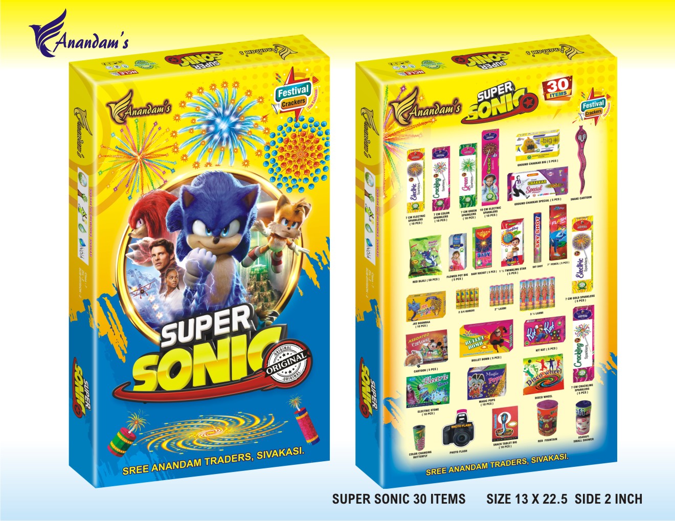 Krish Crackers SUPER SONIC 30 Items Gift Pack